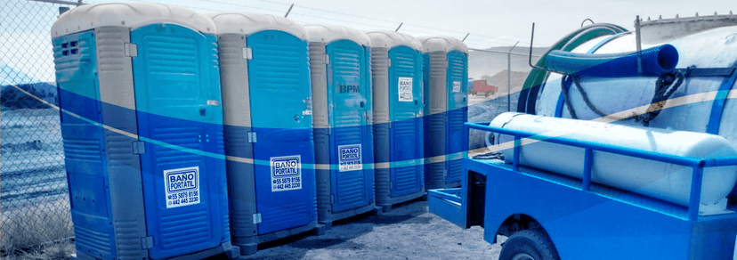Baños portátiles en obra